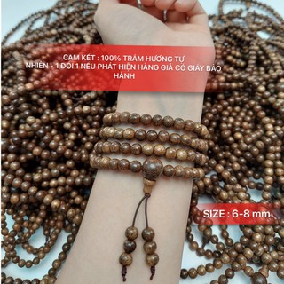 VÒNG TAY TRẦM HƯƠNG 108 HẠT CAO CẤP
