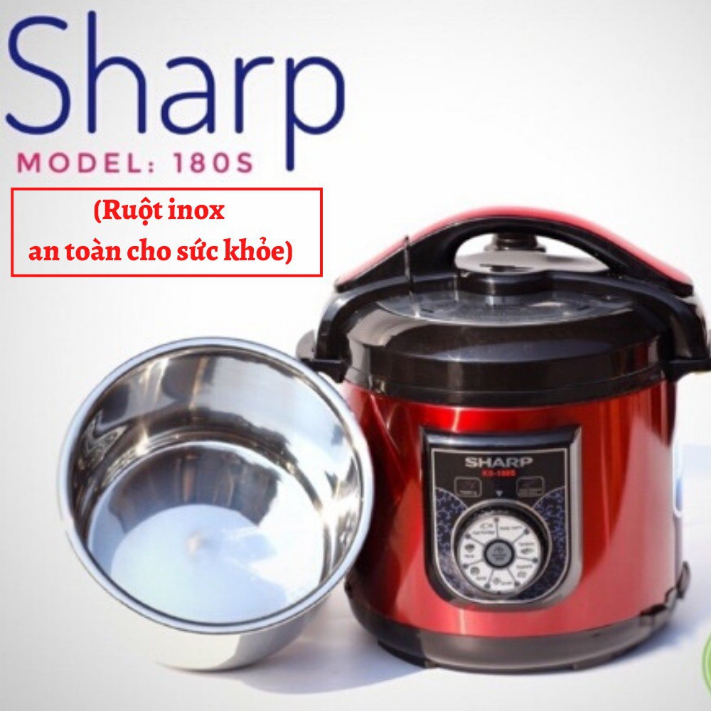 Nồi áp suất đa năng Sharp Sharp KS-180S/KS-1800 nấu cháo - nấu cá cực nhanh và tiết kiệm điện