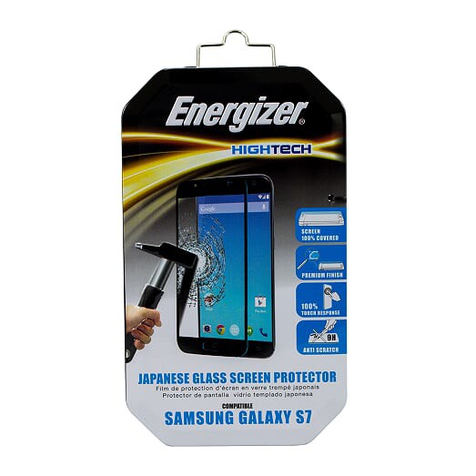 Miếng dán cường lực full viền Energizer cho Samsung Galaxy S7 - ENHTTGPRS7 (Đen)