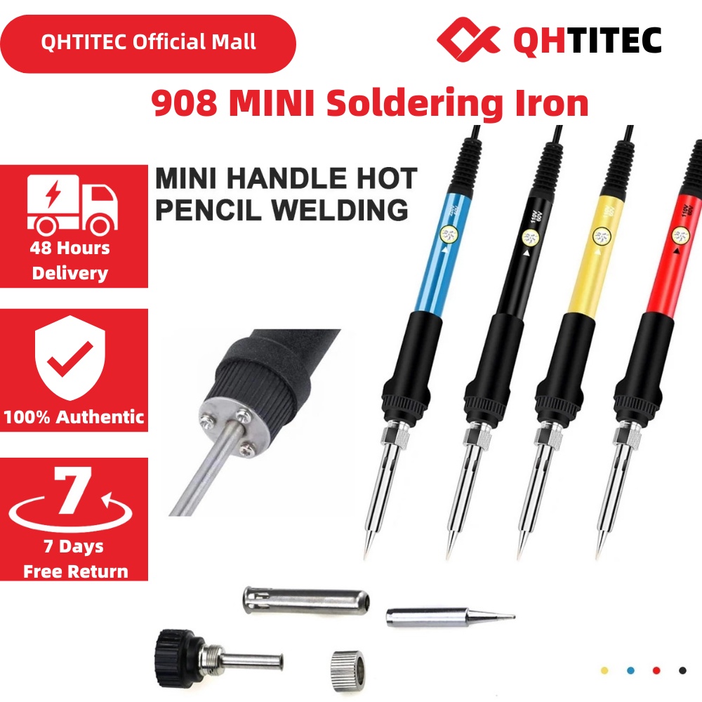【QHTITEC】908 220V 60W mỏ hàn mini chất lượng cao bút hàn điện 5 màu