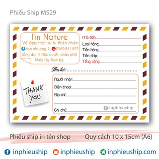 Phiếu giao hàng G29 (Đặt trước 1 ngày)