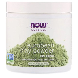 [USA] Bột mặt nạ đất sét - Now Foods, Solutions, European Clay Powder, 6 oz (170 g)