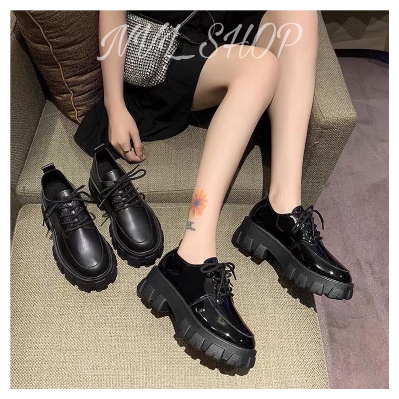 Giày oxford nữ chất da mềm đế cao 5cm