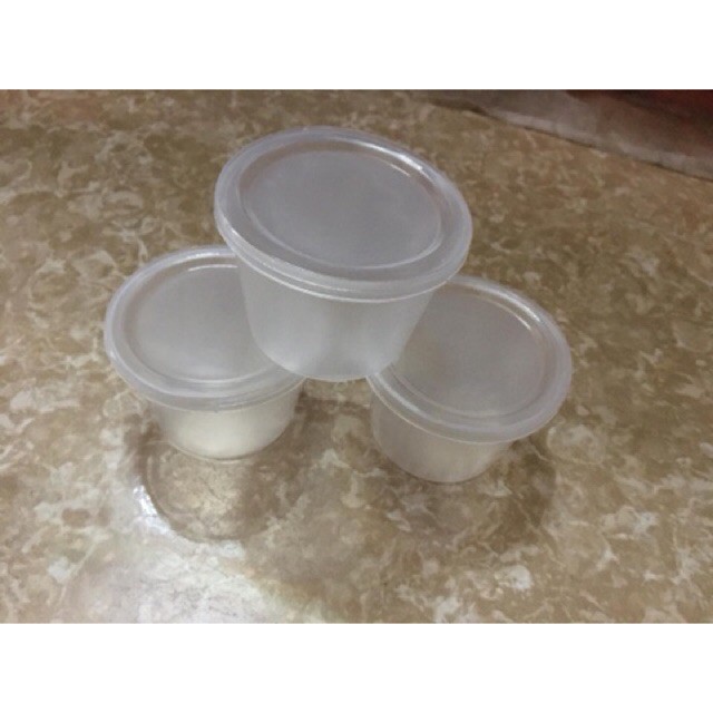 [KHO SỈ] combo 10 Cốc nhựa có nắp làm sữa chua,caramen 100ml