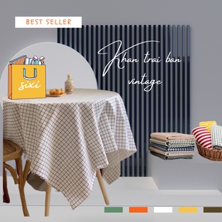 [ĐÃ MAY VIỀN/REN] Khăn Trải Bàn Chữ Nhật Vintage Chuẩn style Hàn