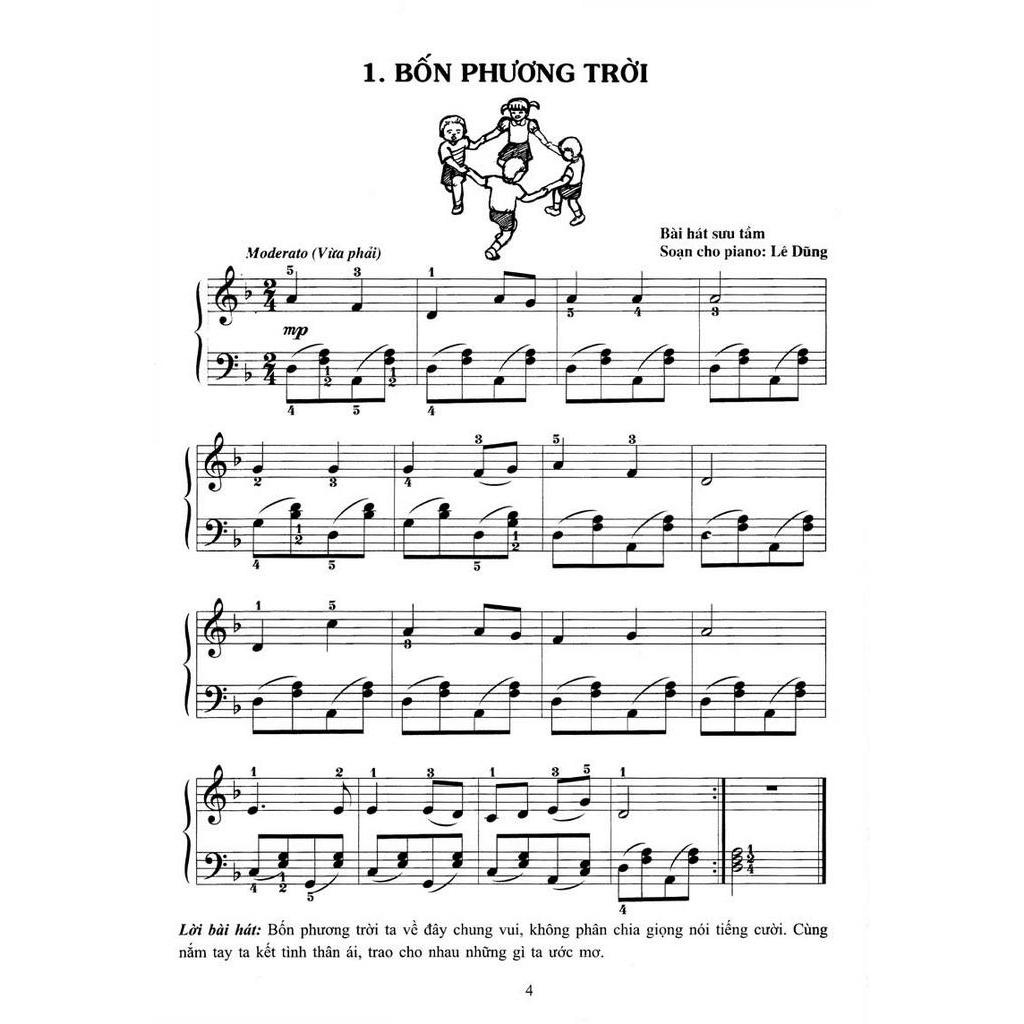 Sách Piano Cho Thiếu Nhi - 220 Tiểu Phẩm Nổi Tiếng - Tập 4
