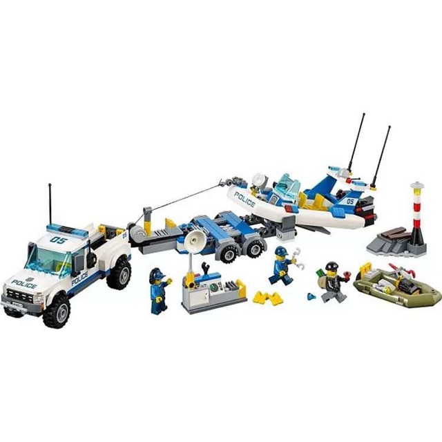 Bộ Lego Urban City Police 10421 Tàu tuần dương cảnh sát