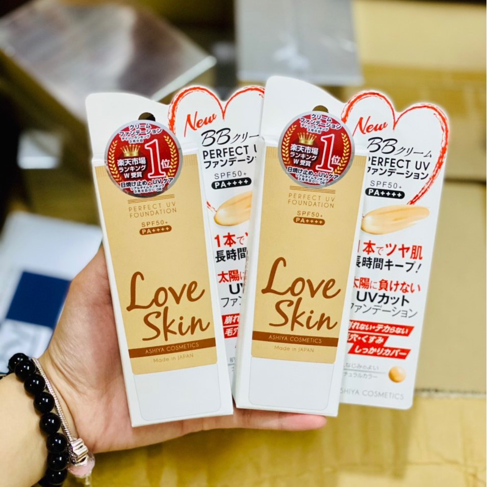 Kem Nền Love Skin Che Phủ Cao SPF50+/PA++++ BB Cream Perfect UV Foundation Nhật Bản - 30g