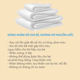 Set 5 Khăn mặt xô trắng NH84B cao cấp