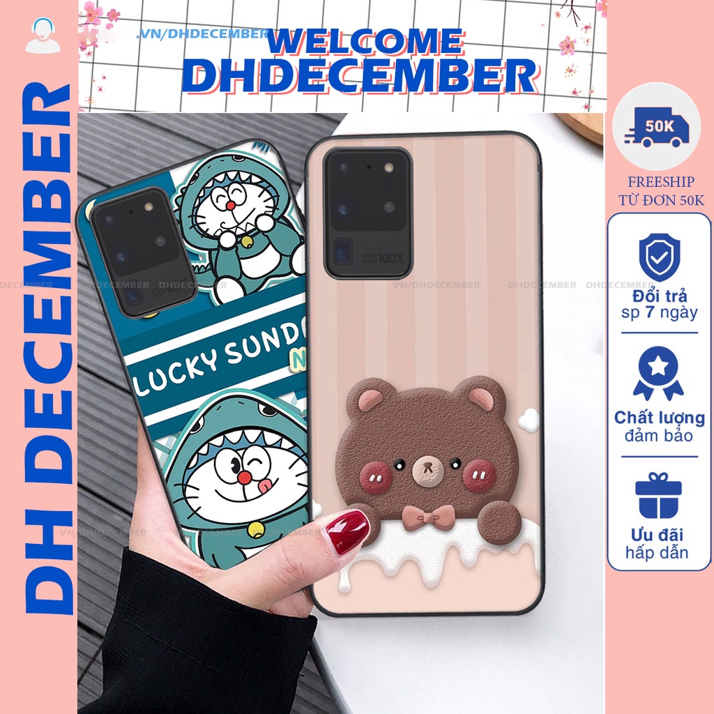 Ốp lưng Samsung Galaxy S20 ULTRA in hình gấu K@ws, gấu nâu, dor@emon RẺ- ĐẸP- BỀN