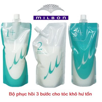 Bộ phục hồi tóc hư tổn 3 bước Milbon Deesse's 600mlx3