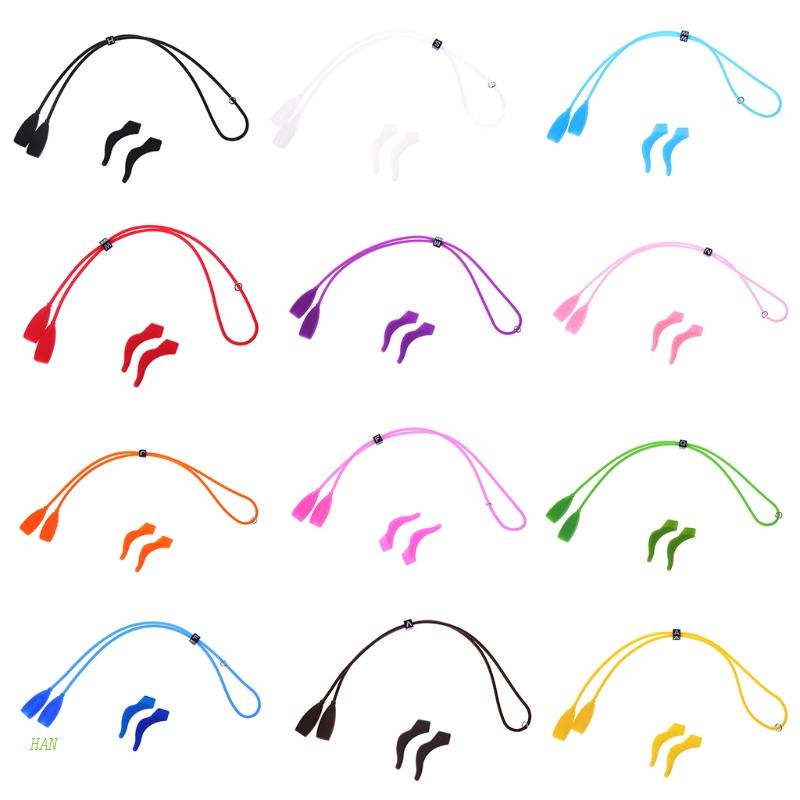 1 Set Dây Đeo Mắt Kính Bằng Silicon Co Giãn Chống Trượt Cho Trẻ Em Giá Đỡ