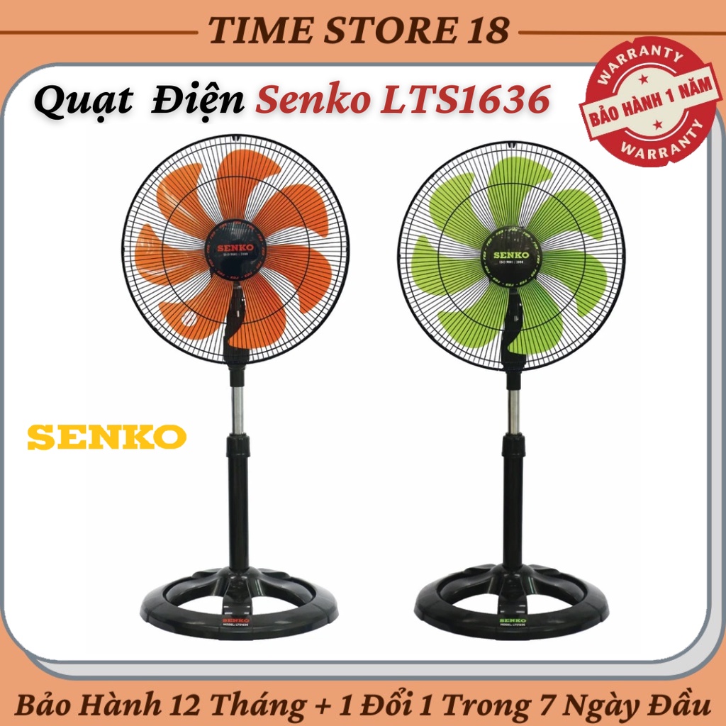 Quạt Điện Senko LTS1636 Quạt Cây Lỡ Công Suất Lớn 65W , Thân Sắt Chắc Chắn , 7 Cánh Quạt Siêu Mát