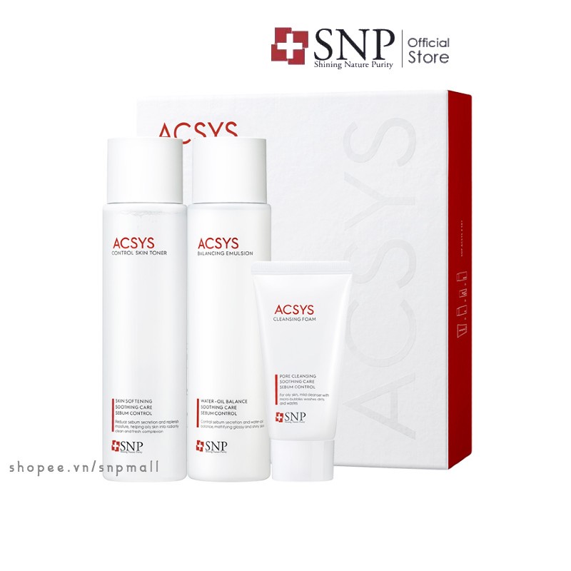 Bộ Sản Phẩm Chăm Sóc Da Mụn Da Nhờn Acsys Skin & Lotion Set Tặng Kèm Sữa Rửa Mặt Acsys