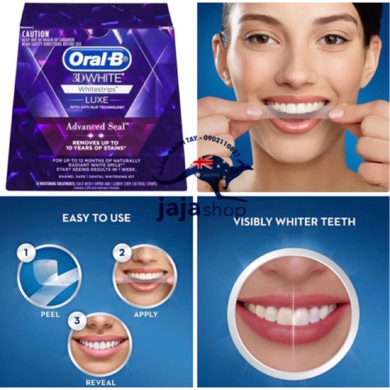 Miếng dán tẩy trắng răng Oral­B 3D White Whitestrips