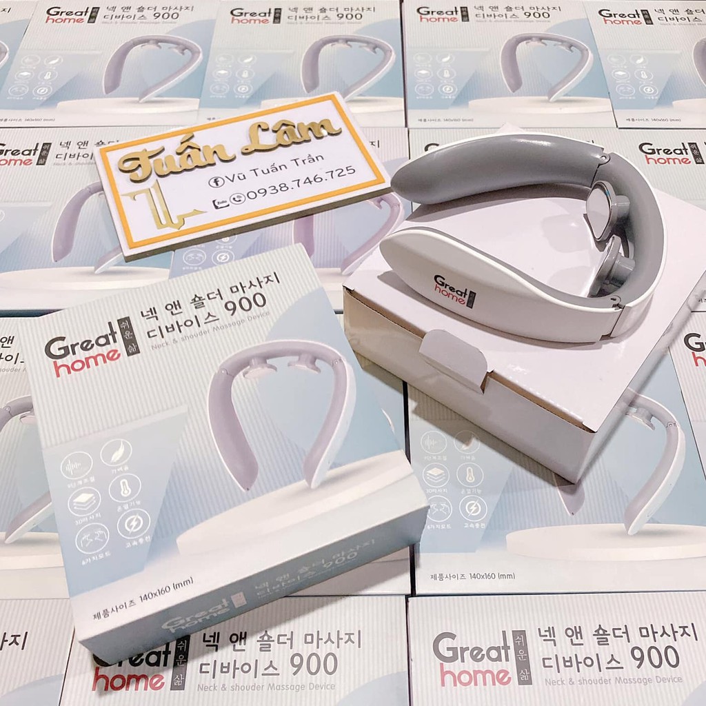 MÁY MASSAGE CỔ THÔNG MINH GENIE GREATHOME NECK &amp; SHOULDER MASSAGE DEVICE 900 CHÍNH HÃNG - 7654