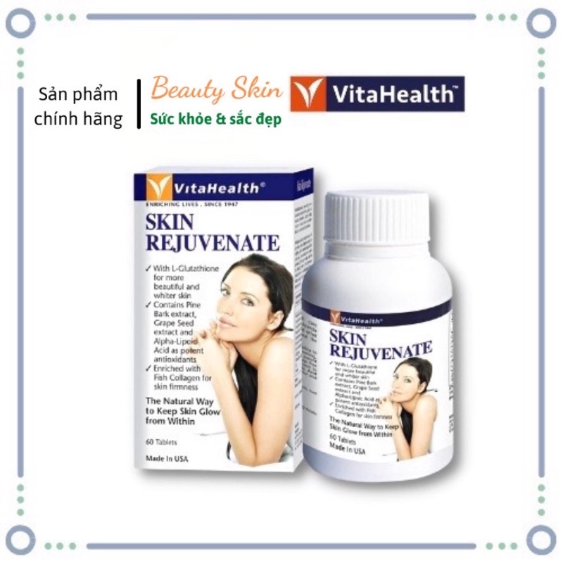 Viên Uống Dưỡng Trắng Da Toàn Diện Vitahealth Skin Rejuvenate 60 viên