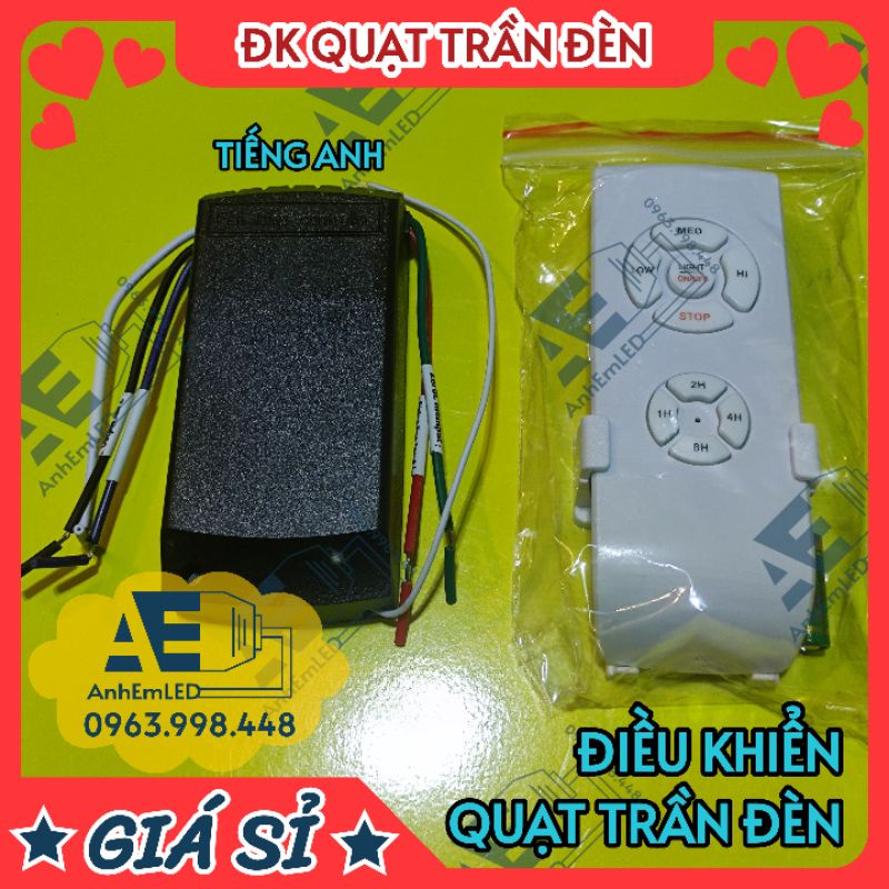 [LOẠI TỐT] ĐIỀU KHIỂN QUẠT TRẦN ĐÈN TỪ XA TỐT RF FAN LAMP REMOTE CONTROLLER