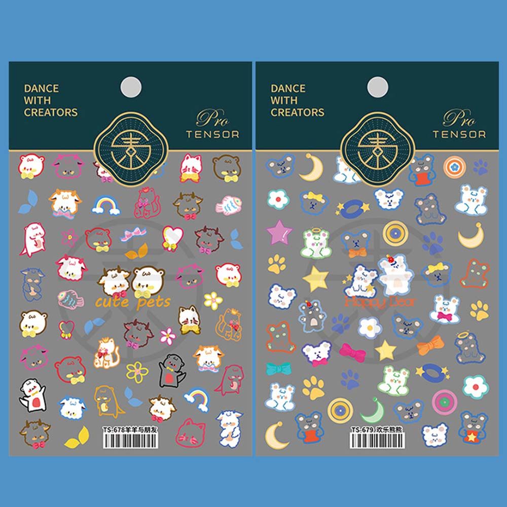 [Hàng mới về] Hình dán móng tay trang trí nghệ thuật siêu mỏng họa tiết hoạt hình đáng yêu phong cách Nhật Bản