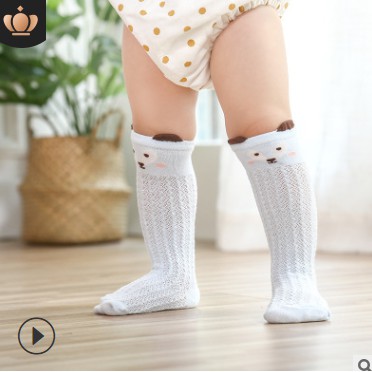 Vớ bé trai bé gái - vớ lưới dài cotton cao cổ cho bé từ sơ sinh đến 3 tuổi