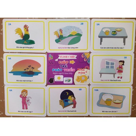 Bộ thẻ học cỡ to 5 chủ đề 300 câu hỏi và trả lời giúp trẻ phát triển tư duy, ngôn ngữ và giao tiếp Hibaby Plus