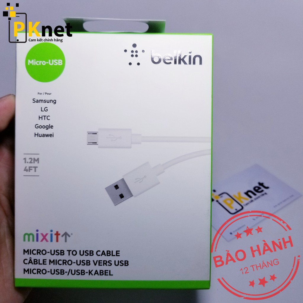 Cáp sạc nhanh Micro USB Belkin Mixit, CHĨNH HÃNG, SIÊU BỀN BỈ [Bảo hành lỗi 1 đổi 1 trong vòng 12 tháng]