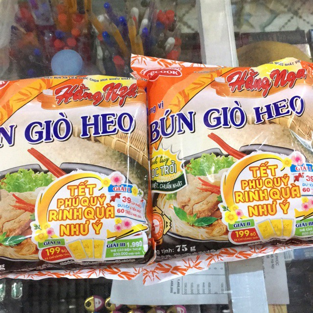 Set 5 gói Bún Giò Heo Hằng Nga Acecook 75g