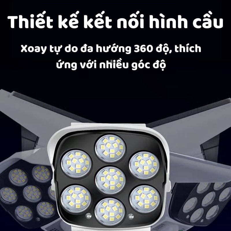 Đèn Led Năng Lượng Mặt Trời, Đèn Năng Lượng Hình Camera Chống Trộm Kèm Điều Khiển Từ Xa SIXTEEN