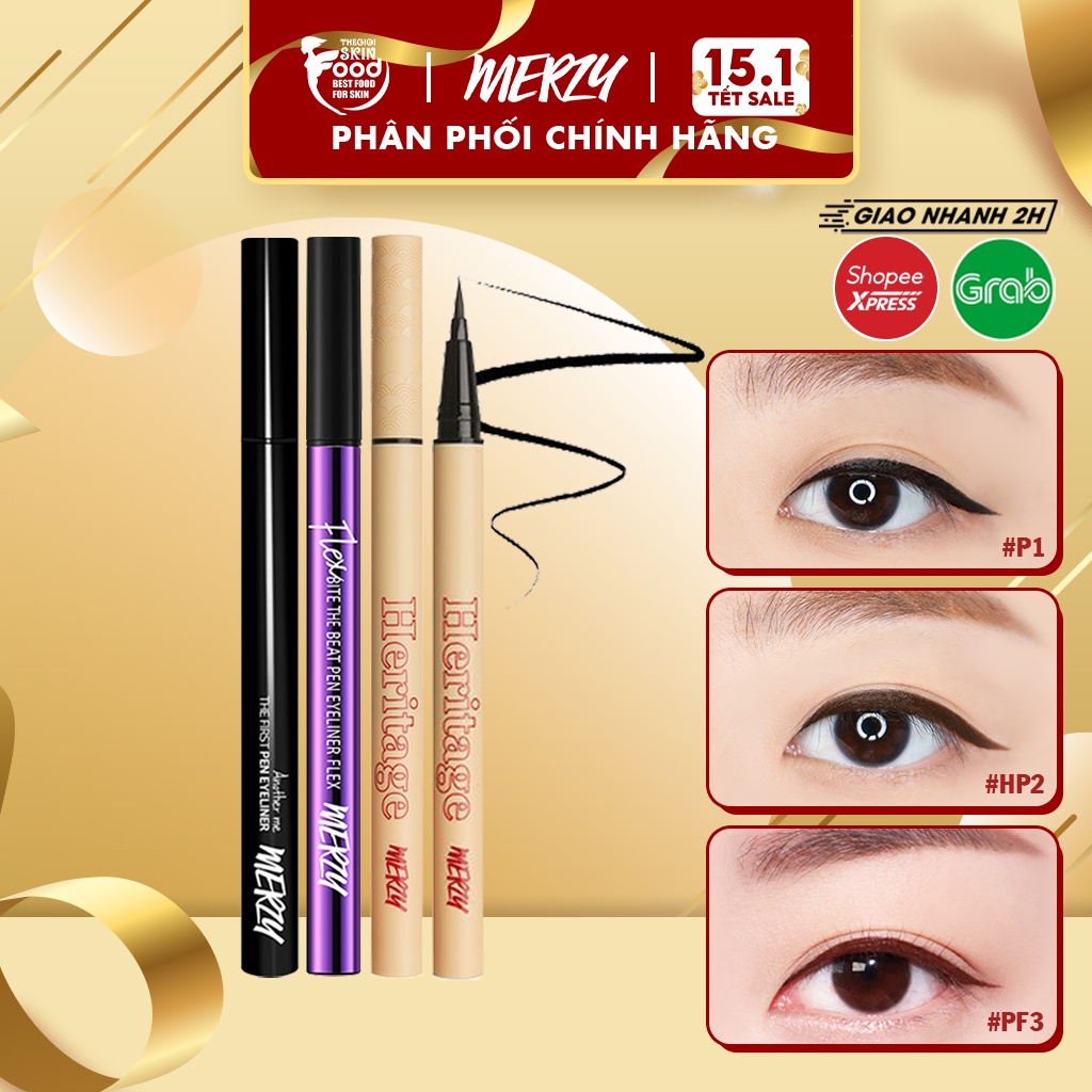 Bút kẻ mắt nước chống trôi cao cấp Hàn Quốc Merzy Another Me The First Pen Eyeliner