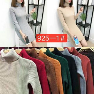 Váy Len tăm cổ lọ
