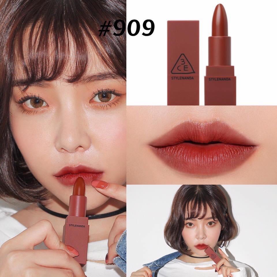 [ 114 ~ 117 và 909 ] Son thỏi lì 3CE Mood Recipe Lip Color