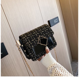 Túi xách nữ khóa hình thoi đính đá
