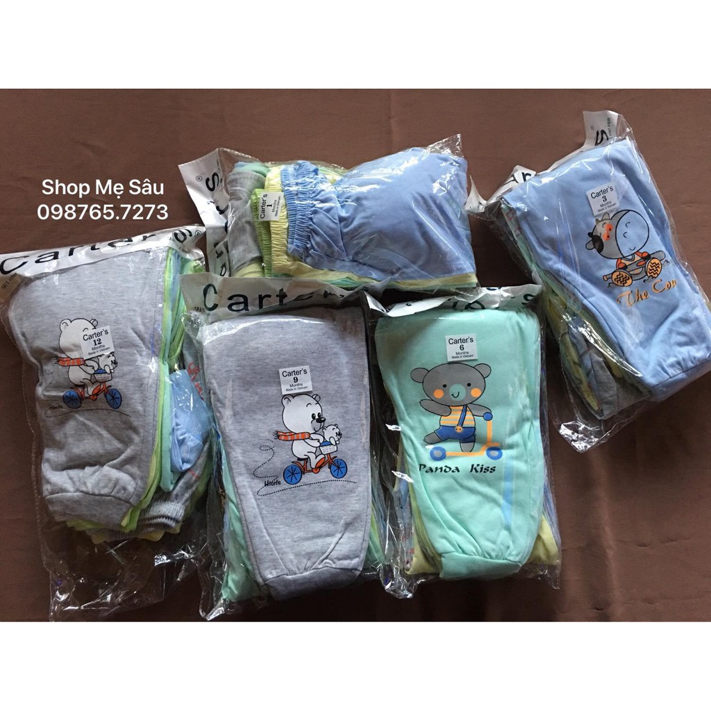 Quần dài mông thú bo gấu Carters - 100% cotton (loại đẹp)