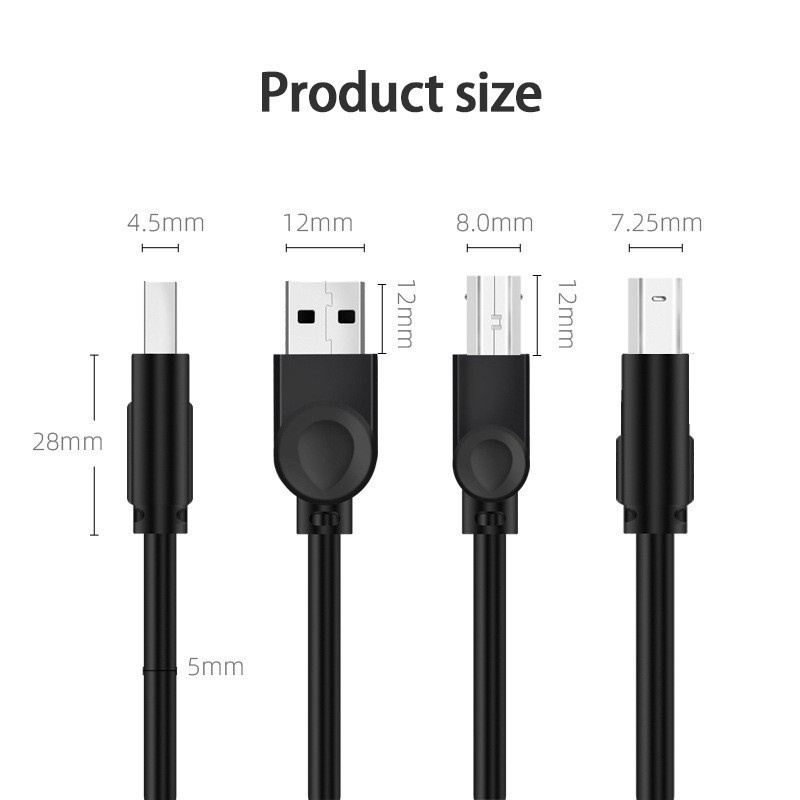 Dây Cáp USB Mở Rộng 0.5M/1M/1.5M/3M/5M/10M USB 2.0 Type A Cho Máy In