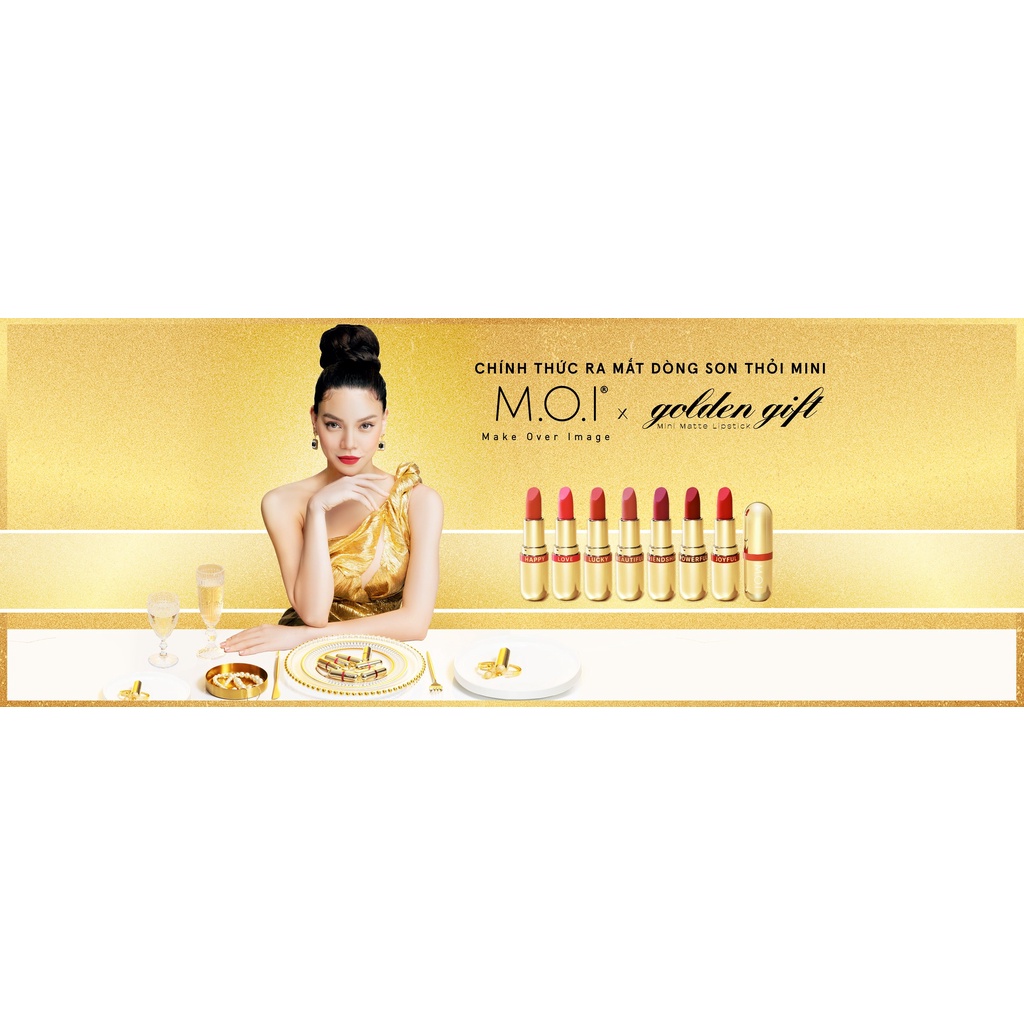 [Ảnh thật] Son Môi Mini - Set son - MOI Cosmetics Hồ Ngọc Hà - Golden Gift