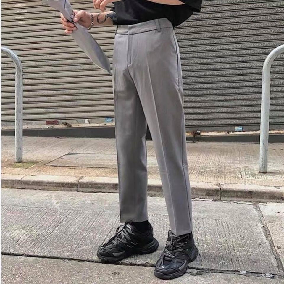 Quần baggy tây âu đen xám Saigonese unisex | BigBuy360 - bigbuy360.vn