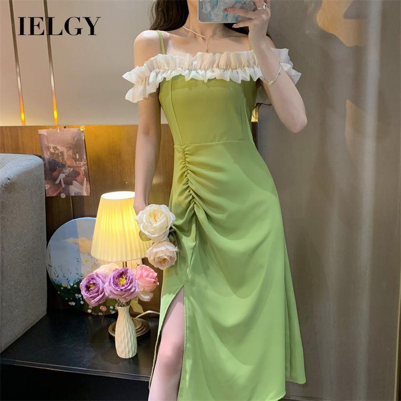 Đầm IELGY không tay xẻ tà thanh lịch cho nữ