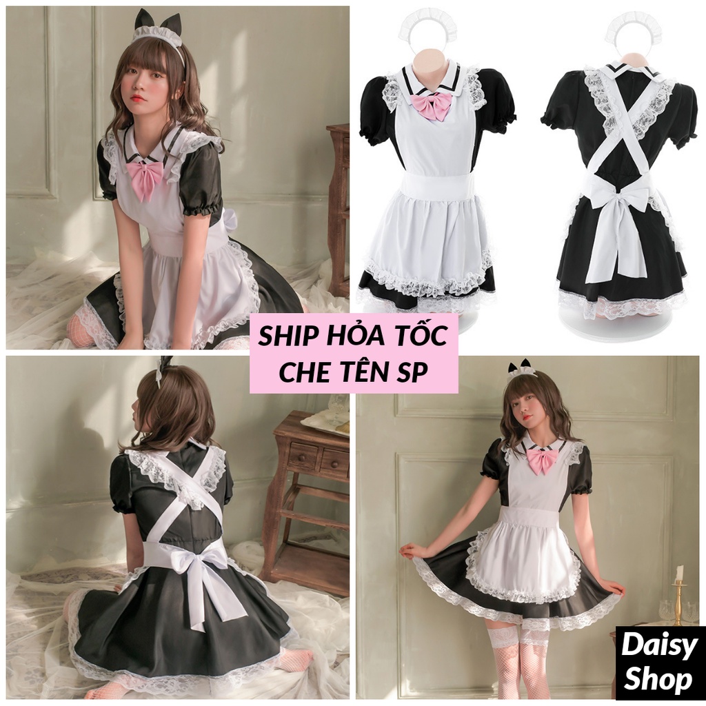 Cosplay nàng hầu gái - set váy hóa trang maid cao cấp sexy