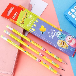 [Tặng tẩy đen Deli] Hộp 12 Bút chì Deli EU52200