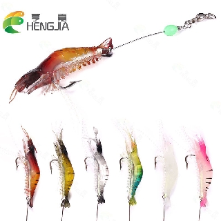 Hengjia 1 Cái 8cm / 5.3g Mồi Tôm 6 Màu Mồi Câu Cá Nhân Tạo Mồi Câu Cá Móc Đơn Phụ Kiện Nhân Tạo