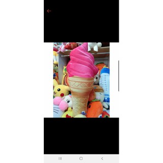 Gối ôm 3d hình cây kem 70cm có khóa kéo
