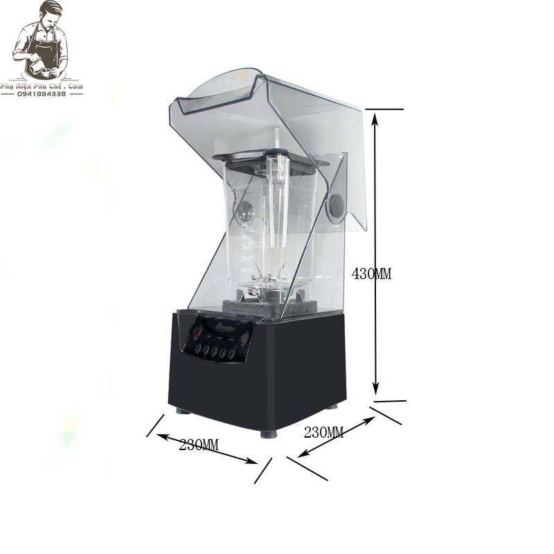 Máy Xay Công Nghiệp Blender Kèm Hộp Chống Ồn