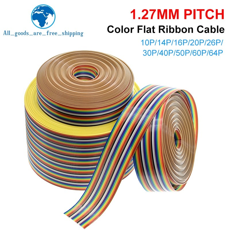 Dây Cáp Ruy Băng Dẹp 1 Mét 10p / 12p / 14p / 16p / 20p / 26p / 34p / 40p / 50p 1.27mm