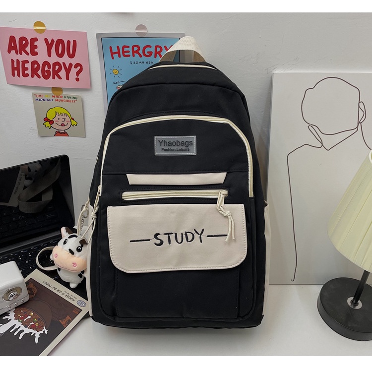 Balo ulzzang nữ đi học chống thấm nhiều ngăn STUDY19