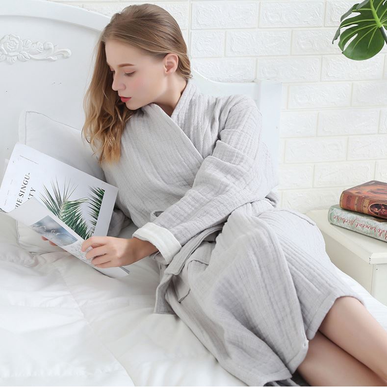 Áo choàng tắm nam/nữ vải xô Cao cấp siêu mềm mại, thoáng khí.