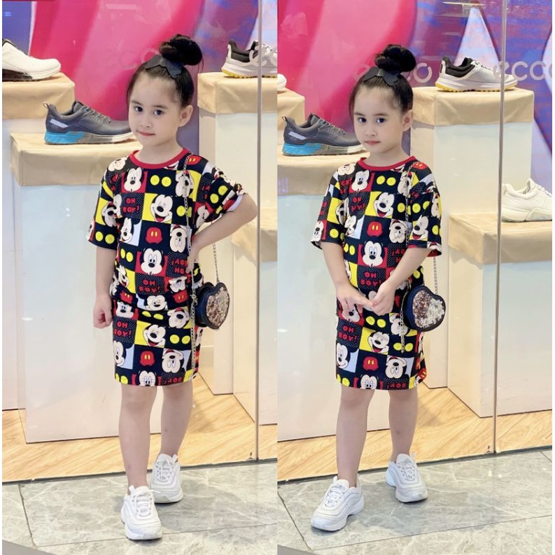 Váy bé gái 20 đến 40 kg, đầm thun lạnh in 3D siêu mềm đẹp siêu hot hit