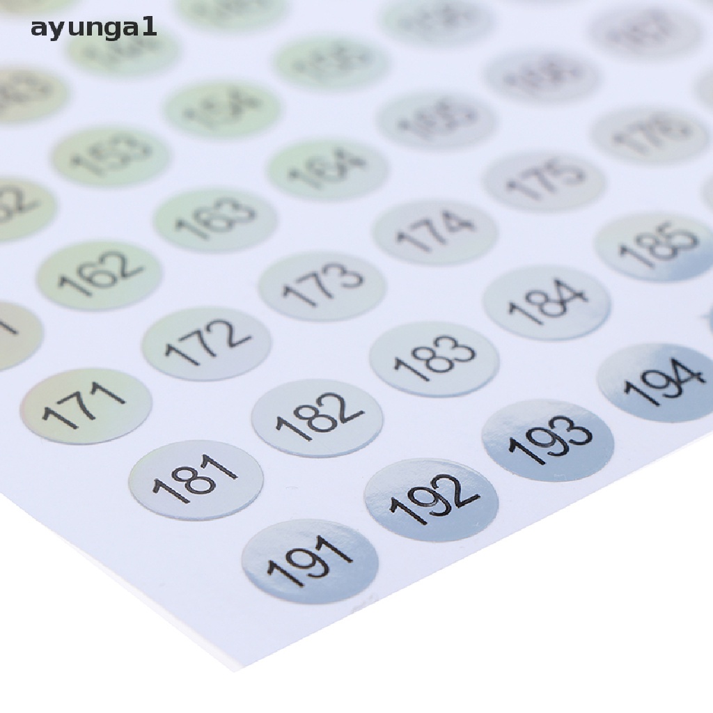 [ayunga1] Waterproof Number 1-200 Laser Labels Stickers Nail Polish Lipstick Number Tags [new]