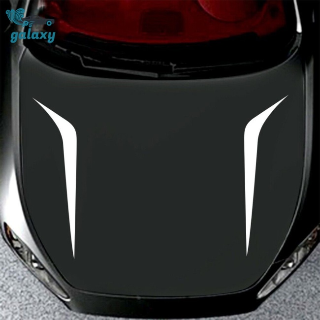 Galaxy Bộ 2 Miếng Dán Trang Trí Xe Hơi Họa Tiết Kẻ Sọc Diy