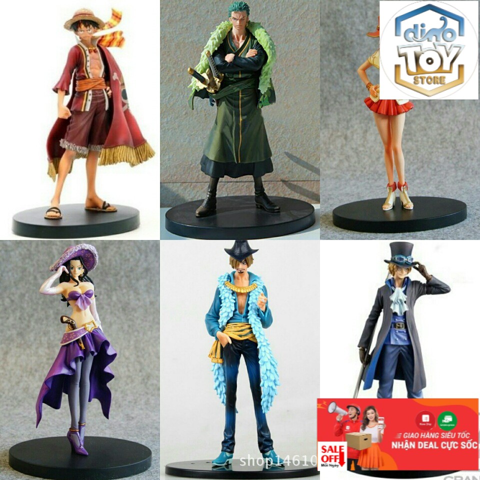 [ Rẻ Vô Địch ] Mô Hình Nhân Vật Luffy Zoro Robin Nami Brook Law Sanji Kaku Pika - One Piece