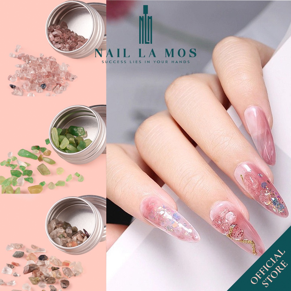 Đá sỏi trang trí móng - đá nails giả thạch anh phong cách Nhật Bản (lẻ hũ)